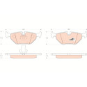 Conjunto de 4 pastilhas de freio COTEC TRW GDB1265