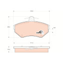 Conjunto de 4 pastilhas de freio COTEC TRW GDB1266