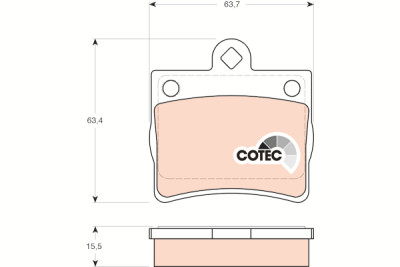 Conjunto de 4 pastilhas de freio COTEC TRW GDB1283