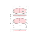 Conjunto de 4 pastilhas de freio COTEC TRW GDB1286