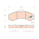 Conjunto de 4 pastilhas de freio COTEC TRW GDB1288