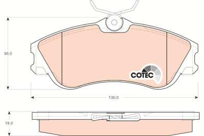 Conjunto de 4 pastilhas de freio COTEC TRW GDB1295
