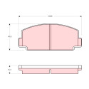 Conjunto de 4 pastilhas de freio TRW GDB130
