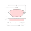 Conjunto de 4 pastilhas de freio TRW GDB1301