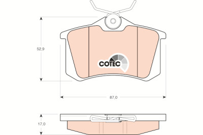 Conjunto de 4 pastilhas de freio COTEC TRW GDB1330