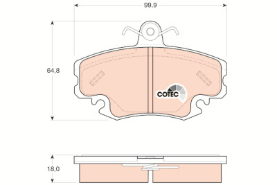 Conjunto de 4 pastilhas de freio COTEC TRW GDB1332