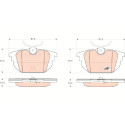 Conjunto de 4 pastilhas de freio COTEC TRW GDB1333