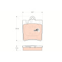 Conjunto de 4 pastilhas de freio COTEC TRW GDB1334