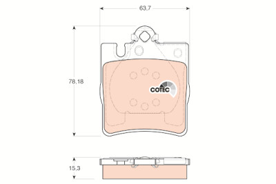Conjunto de 4 pastilhas de freio COTEC TRW GDB1334