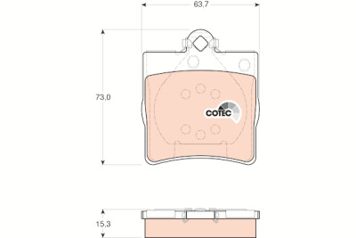 Conjunto de 4 pastilhas de freio COTEC TRW GDB1335