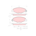 Conjunto de 4 pastilhas de freio TRW GDB1336