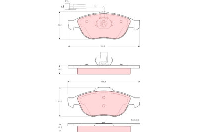 Conjunto de 4 pastilhas de freio TRW GDB1337