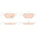 Conjunto de 4 pastilhas de freio COTEC TRW GDB1344