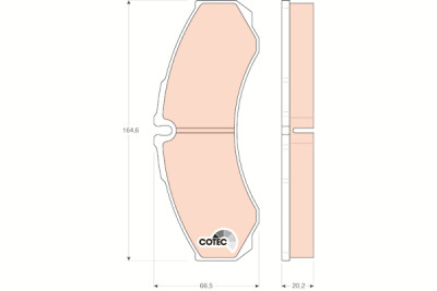 Conjunto de 4 pastilhas de freio COTEC TRW GDB1345