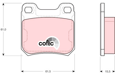 Conjunto de 4 pastilhas de freio COTEC TRW GDB1346