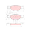 Conjunto de 4 pastilhas de freio TRW GDB1347