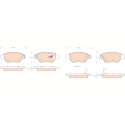 Conjunto de 4 pastilhas de freio COTEC TRW GDB1352