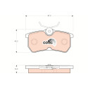 Conjunto de 4 pastilhas de freio COTEC TRW GDB1354