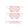 Conjunto de 4 pastilhas de freio TRW GDB1355