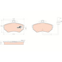 Conjunto de 4 pastilhas de freio COTEC TRW GDB1366