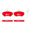 Jogo de 4 pastilhas de freio DTEC COTEC TRW GDB1366DTE