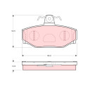 Conjunto de 4 pastilhas de freio TRW GDB1377