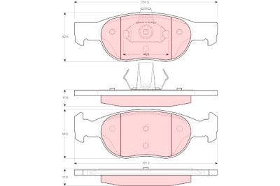 Conjunto de 4 pastilhas de freio TRW GDB1382