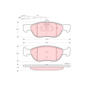 Conjunto de 4 pastilhas de freio TRW GDB1387