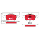 Conjunto de 4 pastilhas de freio DTEC COTEC TRW GDB1389DTE