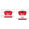 Conjunto de 4 pastilhas de freio DTEC COTEC TRW GDB1389DTE