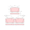 Conjunto de 4 pastilhas de freio TRW GDB1392