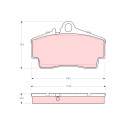 Conjunto de 4 pastilhas de freio TRW GDB1395