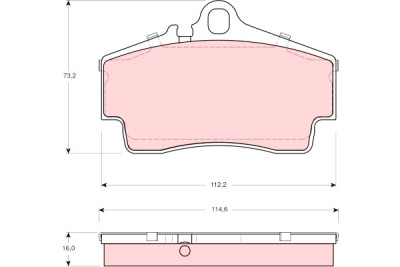 Conjunto de 4 pastilhas de freio TRW GDB1395