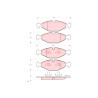 Conjunto de 4 pastilhas de freio TRW GDB1400