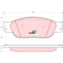 Conjunto de 4 pastilhas de freio COTEC TRW GDB1401