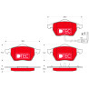 Conjunto de 4 pastilhas de freio DTEC COTEC TRW GDB1403DTE