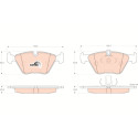 Conjunto de 4 pastilhas de freio COTEC TRW GDB1404
