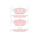Conjunto de 4 pastilhas de freio TRW GDB1406