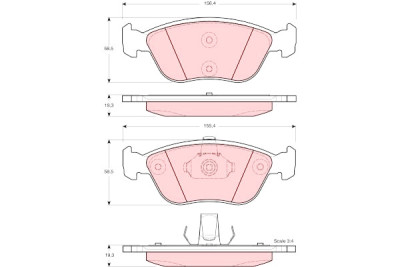 Conjunto de 4 pastilhas de freio TRW GDB1406