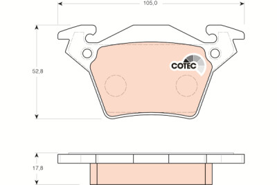 Conjunto de 4 pastilhas de freio COTEC TRW GDB1408