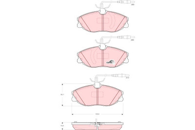 Conjunto de 4 pastilhas de freio COTEC TRW GDB1423