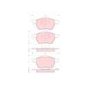 Conjunto de 4 pastilhas de freio TRW GDB1429
