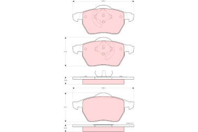 Conjunto de 4 pastilhas de freio TRW GDB1429
