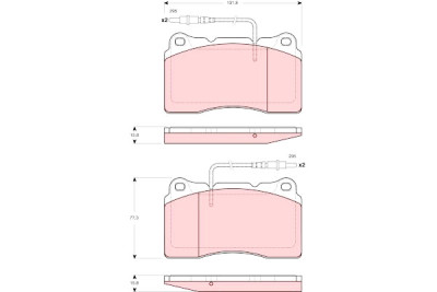 Conjunto de 4 pastilhas de freio TRW GDB1431