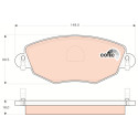Conjunto de 4 pastilhas de freio COTEC TRW GDB1434