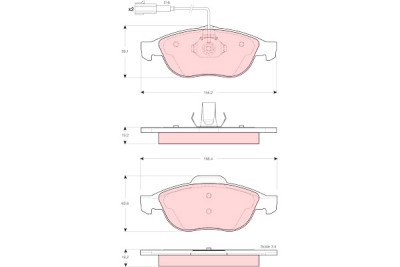 Conjunto de 4 pastilhas de freio TRW GDB1441
