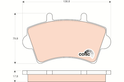 Conjunto de 4 pastilhas de freio COTEC TRW GDB1442