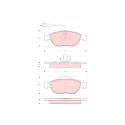 Conjunto de 4 pastilhas de freio TRW GDB1444