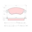 Conjunto de 4 pastilhas de freio TRW GDB1447