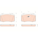 Conjunto de 4 pastilhas de freio COTEC TRW GDB1454